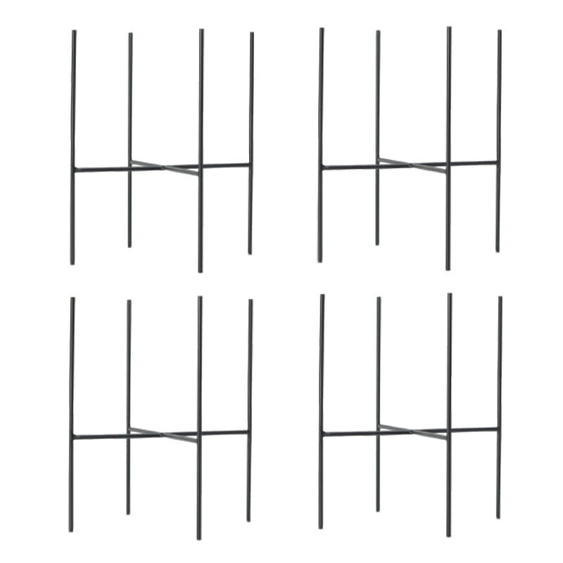 花・観葉植物用ポット ポットスタンド スリムブラック stand （4個入り） 23058 底寸21cmまで用 （代引き不可） スタンド FARM （p175） 1