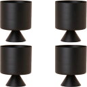 花・観葉植物用ポット フレヤ 14 K metal (4個入り) 23075 脚付き (代引き不可) ミニ鉢カバー FARM (p153)