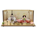 雛人形 親王 平飾り 雛ごよみ 花丸刺繍屏風 幅60cm (4K11GP109) 2人 ひな人形