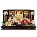雛人形 恵翠 親王 平飾り 洸麗雛 桜格子御簾屏風 幅65cm (4K11AA135) 2人 ひな人形