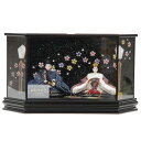 雛人形 親王ケース入り 田村芙紗彦 京十二番 TenTen 青×エンジ hn404 hs414 幅57cm 六角黒ケース 2人 (24hina-ya-to041...