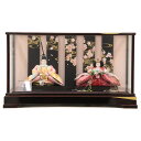 雛人形 親王ケース入り 小出松寿 熊倉謹製頭 京十一番 東山 スワロフスキー orange hn273 hs447 幅64cm 逸品ケース 2人 (24hina...