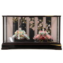 雛人形 親王ケース入り 小出松寿 熊倉謹製頭 京十一番 スワロフスキー green hn271 hs447 幅64cm 逸品ケース 2人 (24hina-ya-...