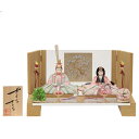 雛人形 木目込み 親王平飾り 一秀 さくらさくら c-132 hn360 hs539 幅40cm 彩華セット 2人 (24hina-ya-to0540) ひな人...