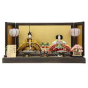 雛人形 親王平飾り 道翠 令和御雛 三五 正絹黄櫨染 35S hn160 hs1820 幅75cm 焼桐 金沢絹目 (24hina-ya-to1831) ひな人...