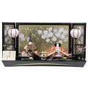 雛人形 親王平飾り 清水久遊 熊倉謹製頭 三五親王 帯地 95-95 hn304 hs2010 幅80cm 押し花屏風 さくら雅 (24hina-ya-to20...
