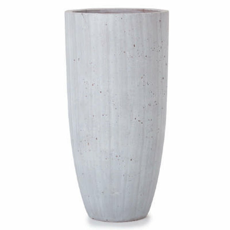 花・観葉植物用ポット コーテス ラウンドハイ M 32/B ホワイトウォッシュ（1個入り）ct-008w11e [KTp159] 中型ポット （代引き不可）ホテル・オフィスビル・店舗 インテリア エクステリア