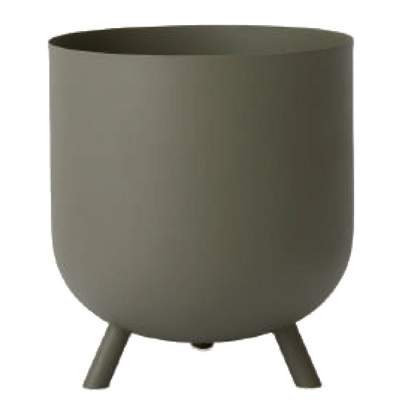 花・観葉植物用ポット フェルム レギッド M 29/A オリーブグリーン（1個入り）fe-703g10e [KTp205] 中型鉢カバー （代引き不可）ホテル・オフィスビル・店舗 インテリア ディスプレイ