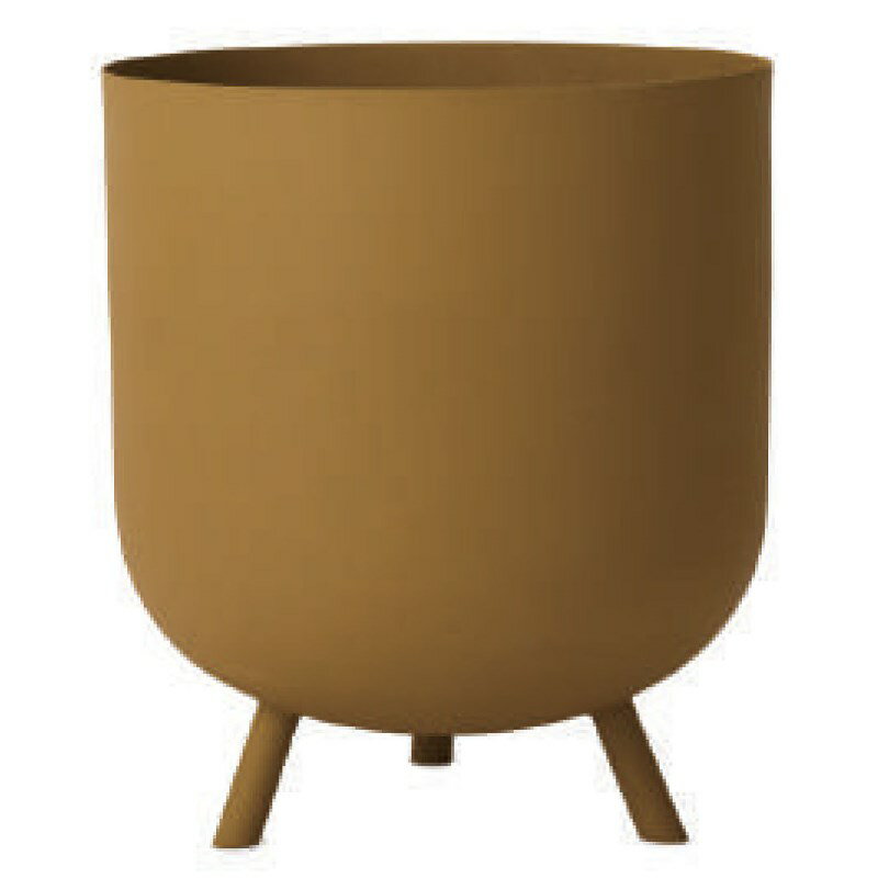 花・観葉植物用ポット フェルム レギッド S 24/A マスタードイエロー（1個入り）fe-703y08e [KTp205] 小型鉢カバー （代引き不可）ホテル・オフィスビル・店舗 インテリア ディスプレイ