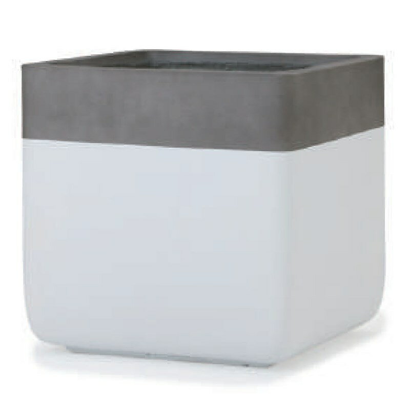 花・観葉植物用ポット ファイバーストーンツートーン ピクトル ツートーン L 40/A 白マット（1個入り）fs-204w40m [KTp111] 大型鉢カバー （代引き不可）ホテル・オフィスビル・店舗 インテリア エクステリア