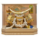 五月人形 ケース入り 着用兜飾り 六角天翔 伊達政宗の兜 アクリルケース 幅53cm ホワイトオーク fn3-2 戦国武将 五月人形ケース飾