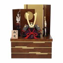 五月人形 兜 収納飾り 辰広 1/4 三曲変形 (6K22AA774)