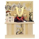 五月人形 兜 収納飾り 5号 幅34cm(245to0261)一徳 長鍬 金小札赤糸 龍虎彫金白木 ym1127n(gk127b/yb1081/yy1016/g...
