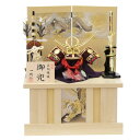 五月人形 兜 収納飾り 5号 幅34cm(245to0262)一徳 上杉兜 戦国武将 龍虎彫金白木 ym1195n(gk154b/yb1081/yy1016/g...