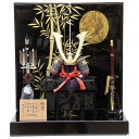 五月人形 兜 平飾り 1/4 幅65cm(245to0434)辰広 甲州本印伝 黒小札 江戸甲冑 研出し月に竹屏風 ym1092(gk67/yb1019/yd1...