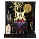 五月人形 兜 平飾り 10号 幅65cm(245to0437)道齋 竹雀 オリジナル革一閑張 研出し月に竹屏風 ym1179(gk216/yb1019/yd10...