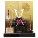 五月人形 兜 平飾り 1/4 幅65cm(245to0488)辰広 甲州本印伝 黒小札 江戸甲冑 金箔月に竹屏風 ym1092(gk67/yb1020/yd10...