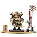 五月人形 子ども大将 平飾り 上杉33 幅55cm(245to0543)清雲齋 鎧着黒 上杉 戦国武将 MIROKUナチュラル55 ym1208(gk227/yd1013/ys1006/gs540) 端午の節句 インテリア