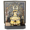 五月人形 鎧 平飾り 10号 幅80cm(245to0964)大越彌太郎 黄金徳川家康 戦国武将 紺和紙群翔鶴屏風 ym1156(gk69/yb1062/yd1...