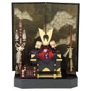 五月人形 兜 平飾り 15号 幅80cm(245to0983)武久 一枚物 赤糸縅 京甲冑 錆茶箔(青)金彩松屏風 ym1153(gk186/yb1100/yd...