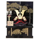 五月人形 兜 収納飾り 1/3 幅45cm(245to1011)鞆美 源義経 萌葱 江戸甲冑 金彩針松 ym1212n(gk229b/yb1039/yy1018...