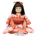 アウトレット品 雛人形 市松人形 10号 座り市松 遊 桜まり ピンク ムービング 高さ26cm (25a-ya-0061) インテリア ディスプレイ 見切処分品