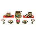 アウトレット品 雛人形 道具単品 30号 雛道具6点セット 金桜 木製(25a-ya-0353) インテリア ディスプレイ 見切処分品