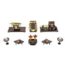 アウトレット品 雛人形 道具単品 30号 雛道具6点セット 道具 溜塗無地(25a-ya-0355) インテリア ディスプレイ 見切処分品