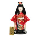 アウトレット品 雛人形 市松人形 13号 正絹 金彩刺しゅう花車 友禅 高さ51cm (25a-ya-0440) インテリア ディスプレイ 見切処分品
