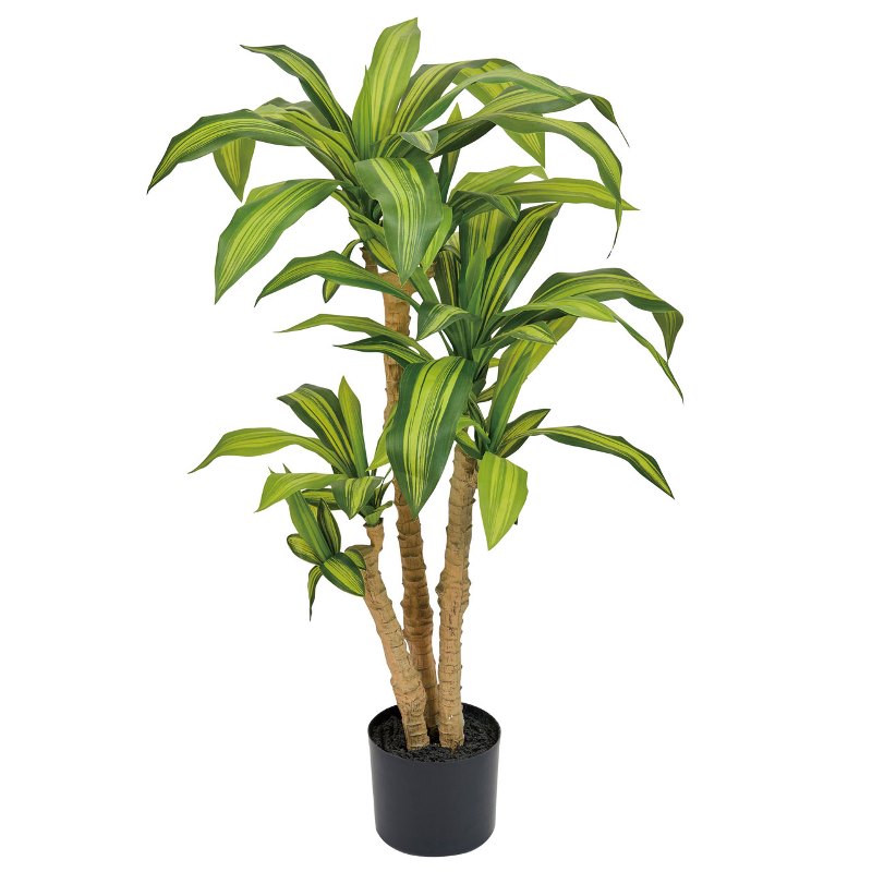 人工観葉植物 ドラセナマッサンゲアナ 高さ95cm （P225) （fg1917) （代引き不可） インテリアグリーン フェイクグリーン