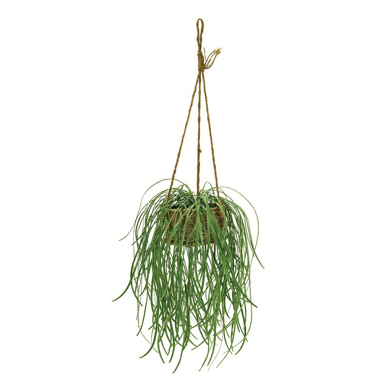 Rakuten - 人工観葉植物 セルバグラス ハンギングポット 光触媒加工 高さ45cm （P210) （zv1622) （代引き不可） インテリアグリーン フェイクグリーン
