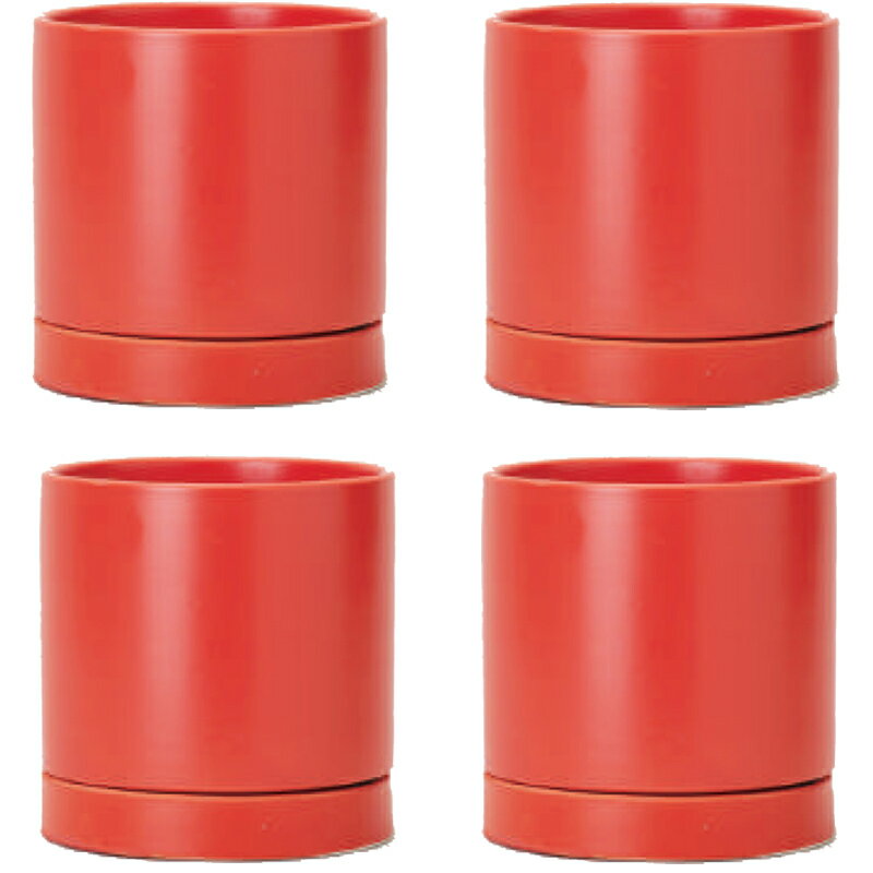 花・観葉植物用ポット オーセ 15 R Ceramic POT （4個入り） 19025 底穴あり 受皿付き （代引き不可） ..