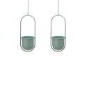花・観葉植物用ポット ファンヌ オーバルハンギング G HANGING (2個入り) 23004 底穴なし パウダーコートスチール製 (代引き不可) ハンキング...