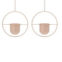 花・観葉植物用ポット ファンヌ サークルハンギング P HANGING (2個入り) 23007 底穴なし パウダーコートスチール製 (代引き不可) ハンキング...