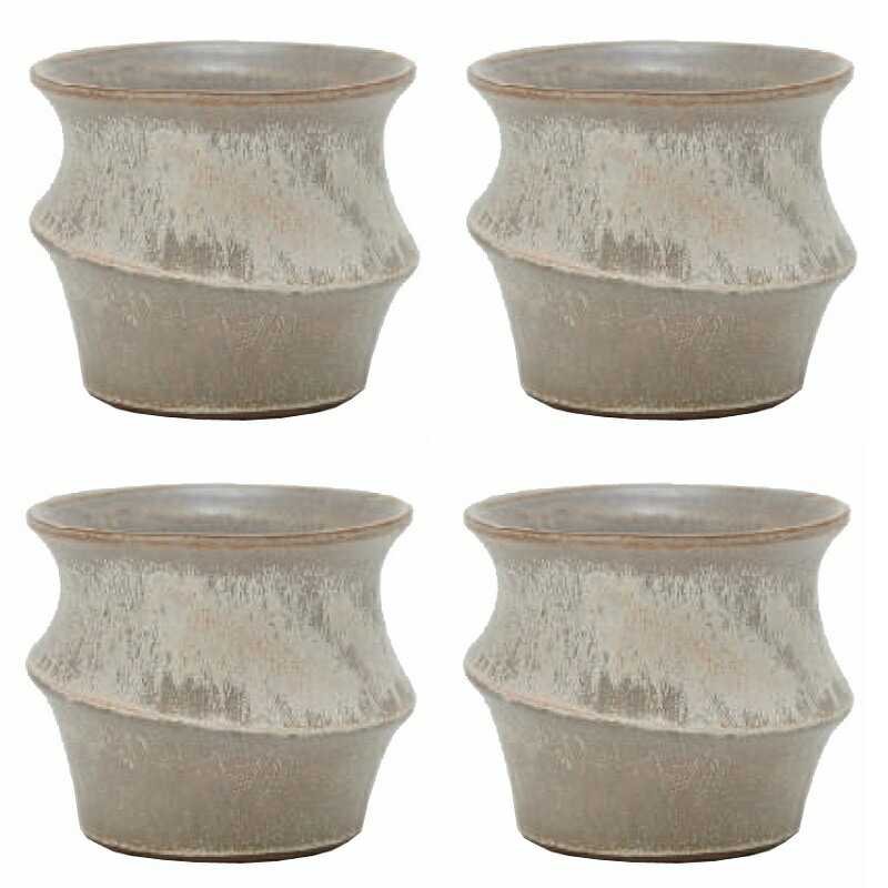 花・観葉植物用ポット テルエス 10 JA Ceramic POT （4個入り） 26006 底穴なし 鉢タイプ （代引き不可..