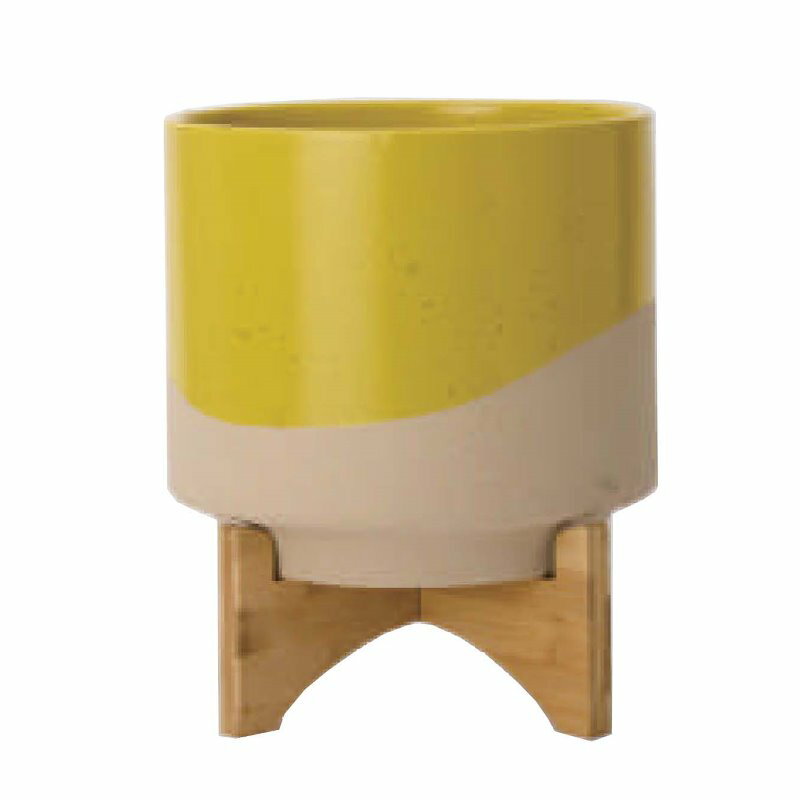 花・観葉植物用ポット レーナ 29 Y Ceramic POT （1個入り） 40139 底穴なし スタンド付 （代引き不可..