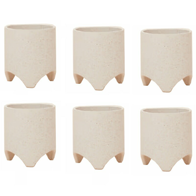 花・観葉植物用ポット サリ 11 W Ceramic POT （6個入り） 41001 底穴なし 鉢タイプ （代引き不可） ミ..