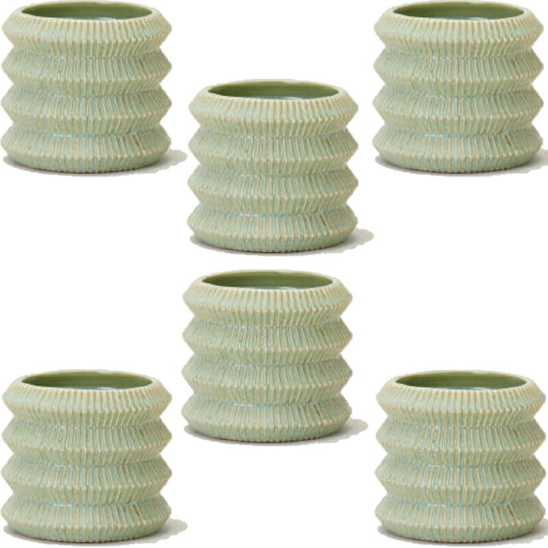 花・観葉植物用ポット レギナ 11 G Ceramic POT （6個入り） 41023 底穴なし 鉢タイプ （代引き不可） ..