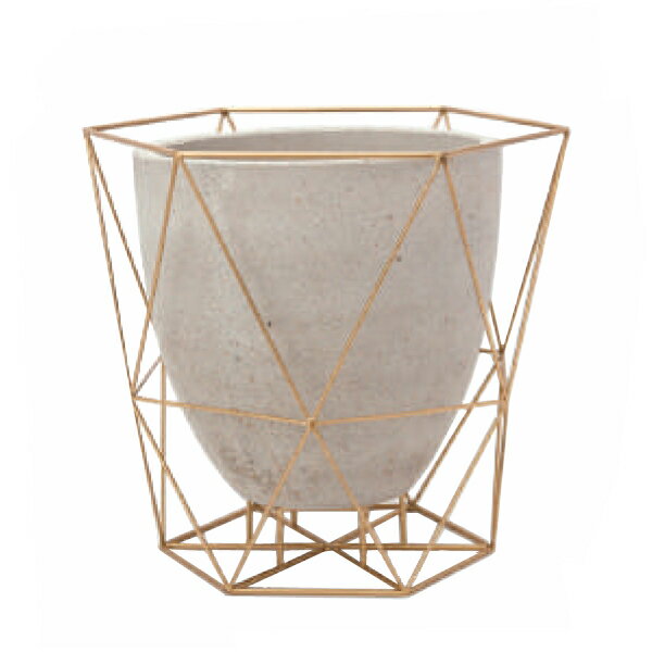 花・観葉植物用ポット ワイヤーフロートポット 40ゴールド Ceramic POT （1個入り） 43019 底穴ありセ..