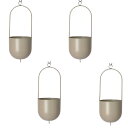 花・観葉植物用ポット ファンヌ ハンギング MB HANGING (4個入り) 23133 底穴なし パウダーコートスチール製 (代引き不可) ハンキングポット...