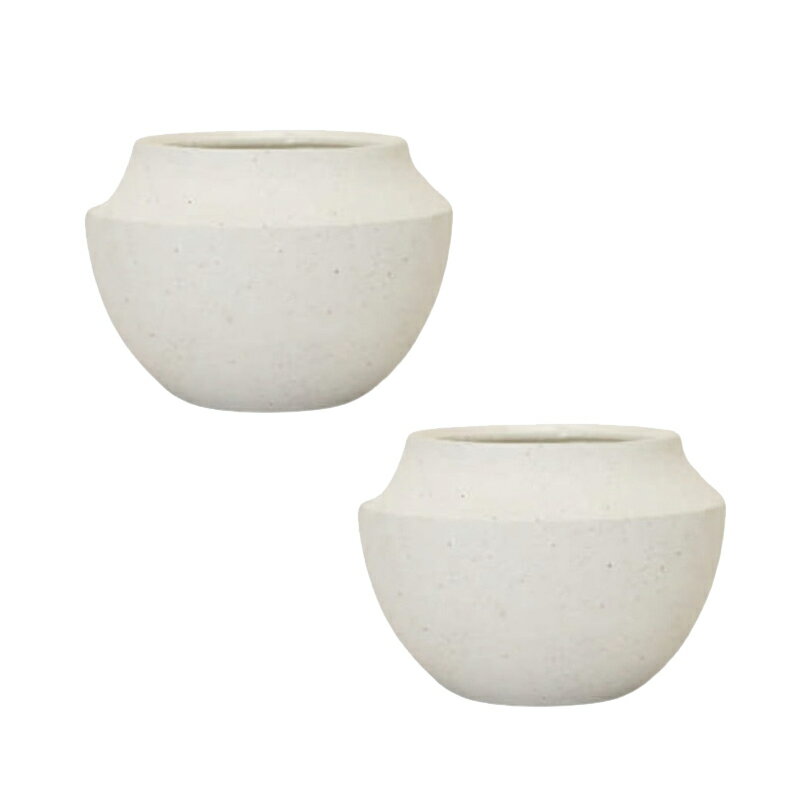 花・観葉植物用ポット ミルッカ 18 W Ceramic POT （2個入り） 34104 底穴なし 鉢タイプ （代引き不可..