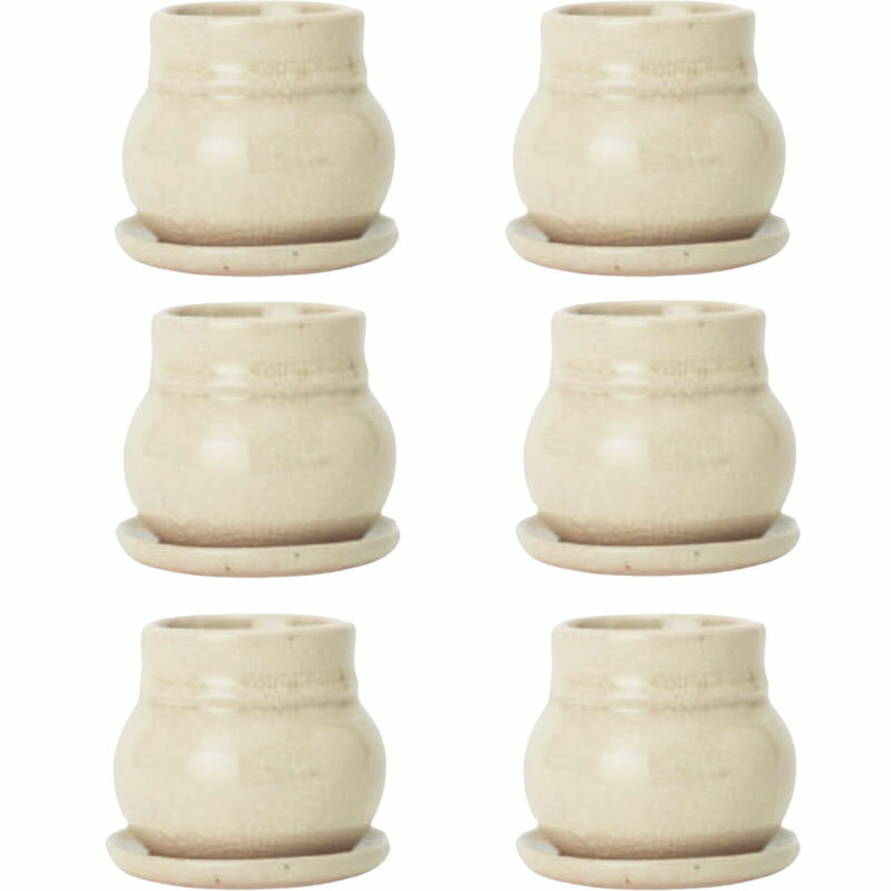花・観葉植物用ポット シア ウィザム 4 C Ceramic POT （6個入り） 47116 底穴あり 受皿付き （代引き..