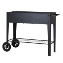 花・観葉植物用ポット ブラントトローリー BK STAND (1個入り) 59301 ボックスタイプ パウダーコートスチール製 (代引き不可) 大型プランター ...