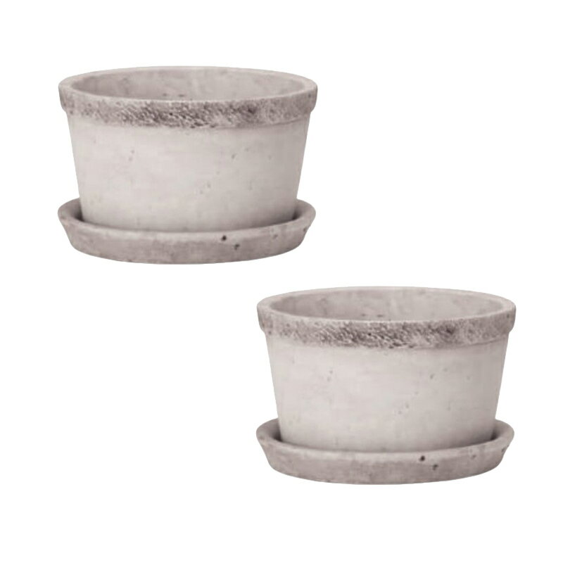 花・観葉植物用ポット リト シャロー 15 Ceramic POT （2個入り） 92103 底穴あり 受皿付き （代引き不..