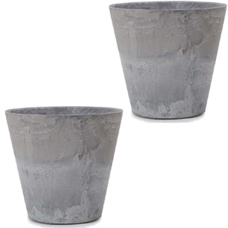 花・観葉植物用ポット アートストーン コニック XXL 43 グレー（2個入り）ar-001h43e [KTp259] 大型ポ..