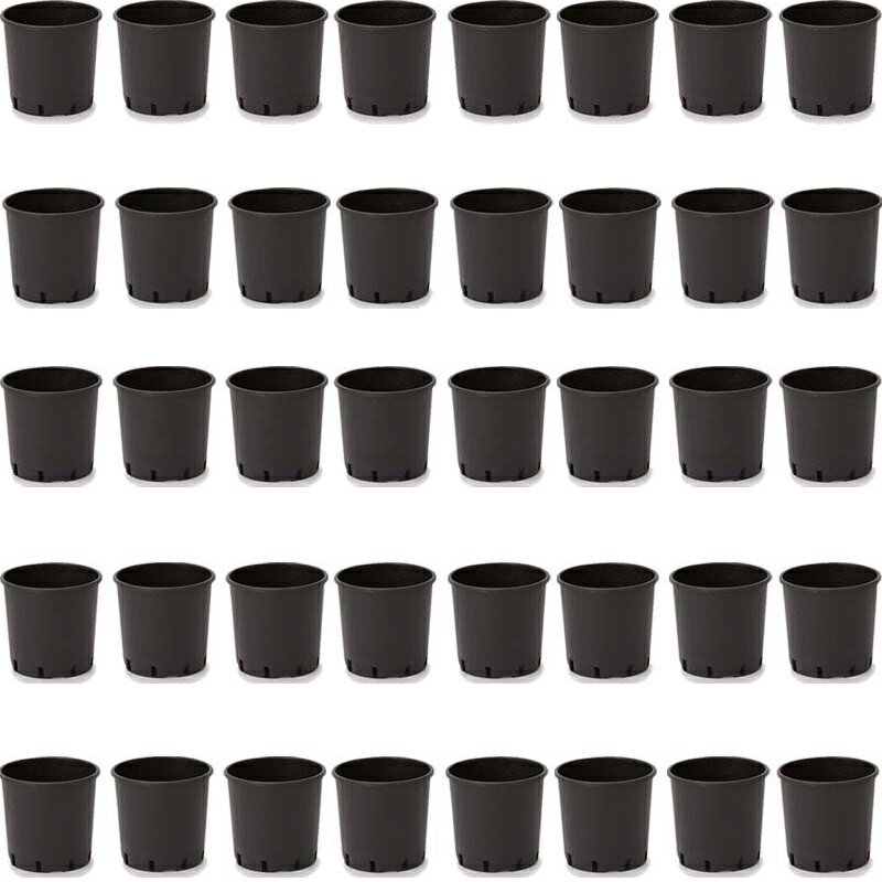 花・観葉植物用ポット ナーセリーポット ハンドルなし 24 ブラック（40個入り）bn-bb2k024 [KTp265] 園..