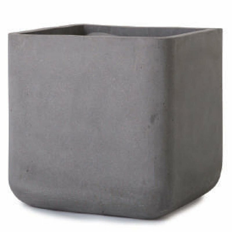 花・観葉植物用ポット コーテス キューブ L 46/B グレー（1個入り）ct-002h15e [KTp171] 大型プランタ..