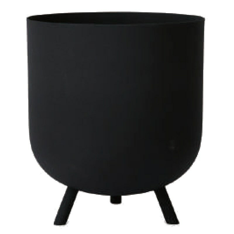 花・観葉植物用ポット フェルム レギッド M 29/A ブラック（1個入り）fe-703k10e [KTp233] 中型鉢カバ..