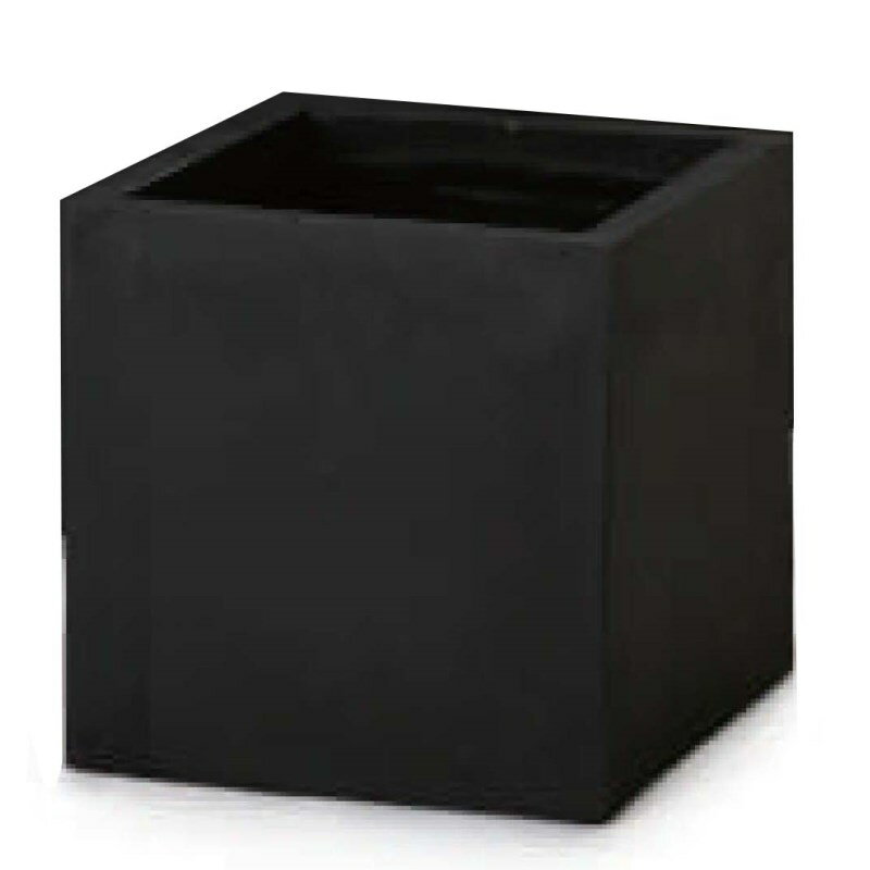 花・観葉植物用ポット ファイバークレイ ベータ キューブプランター XS 28/A 黒（1個入り）fm-002k28e ..