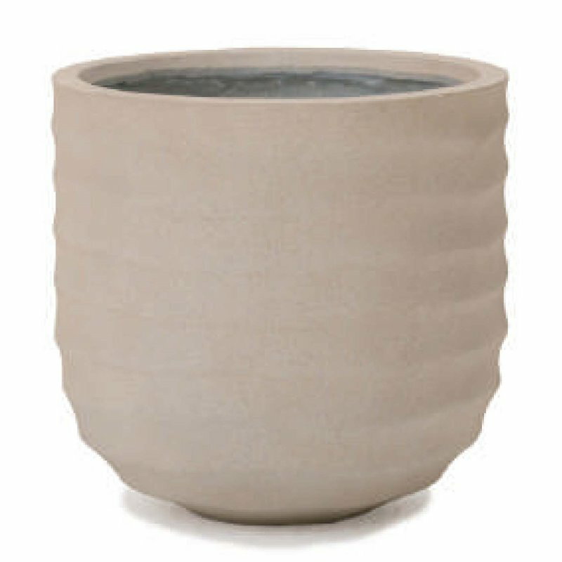 花・観葉植物用ポット ファイバーストーン アプス モノ S 33/A ベージュ （1個入り）fs-a01b33e [KTp113] 中型鉢カバー （代引き不可）ホテル・オフィスビル・店舗 インテリア エクステリア